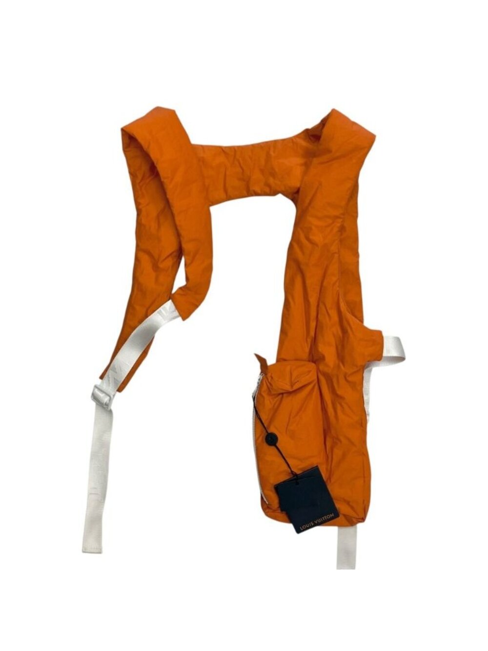 Louis Vuitton Padded Harness Asymmetric Vest 3D Pocket Virgil Abloh Orange